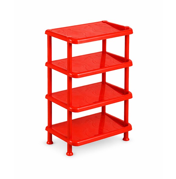 TEL Premium Shoe Rack Red 4 Step Red