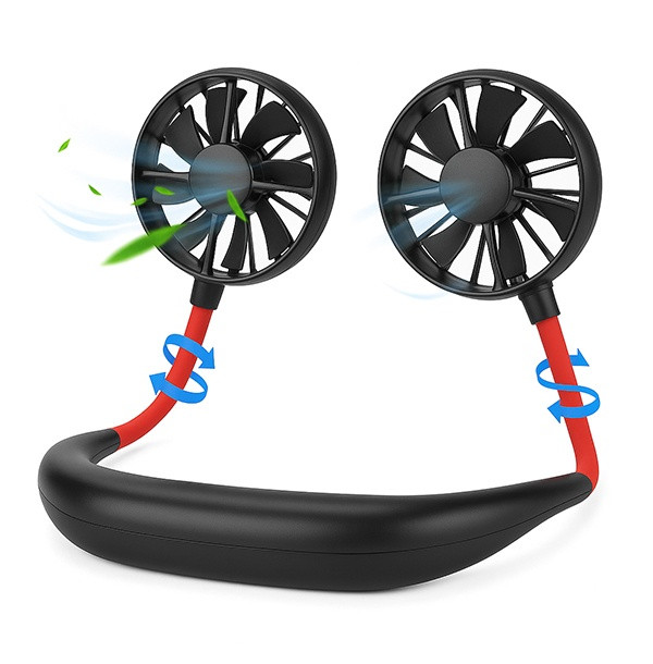 Portable USB Rechargeable Neck Fan 2000mAh